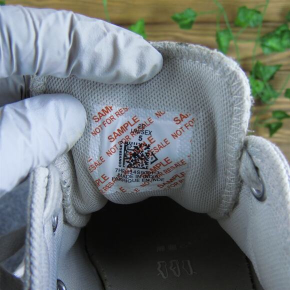 Converse Sneaker All Star Low Cut Girl Y 5 Medium Athletic Gray Fabric Lace Up - Picture 6 of 8